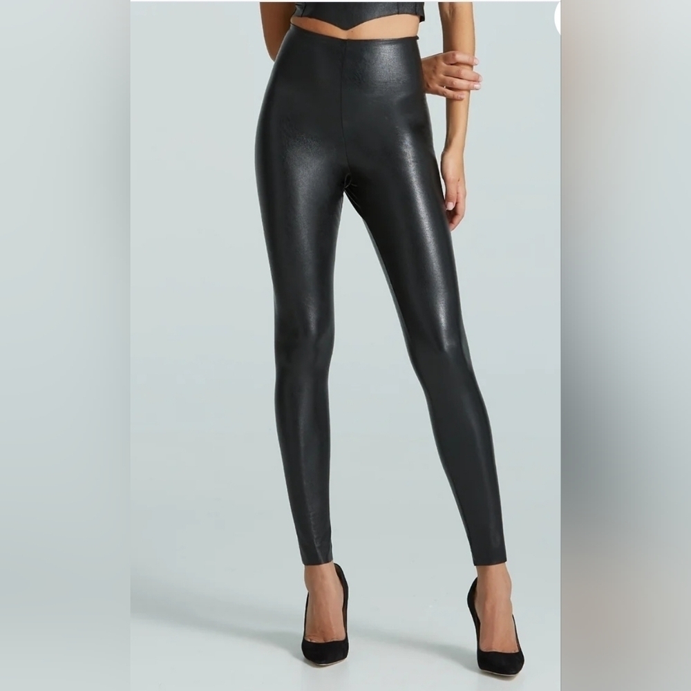 Commando Faux Leather Black Leggins